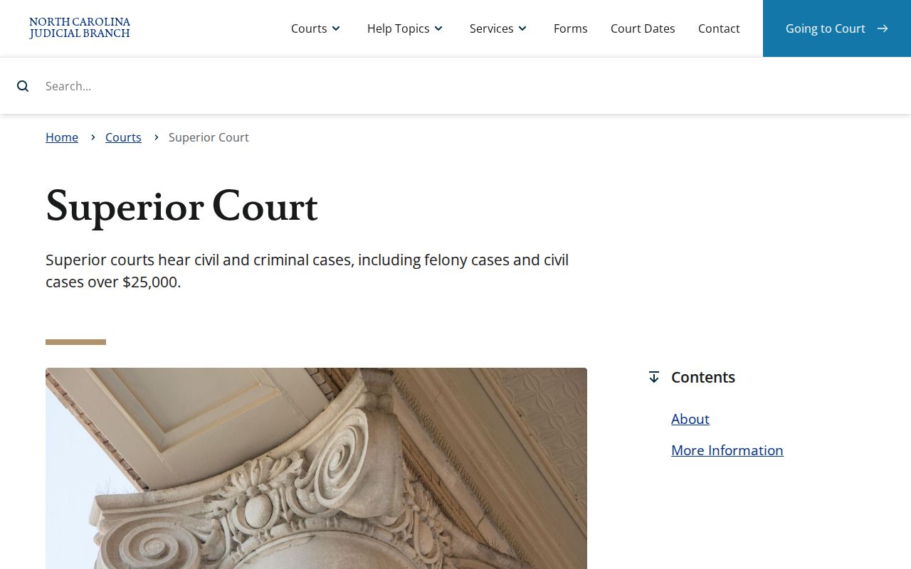 Wayne County court case information for Superior Court felony jurisdiction