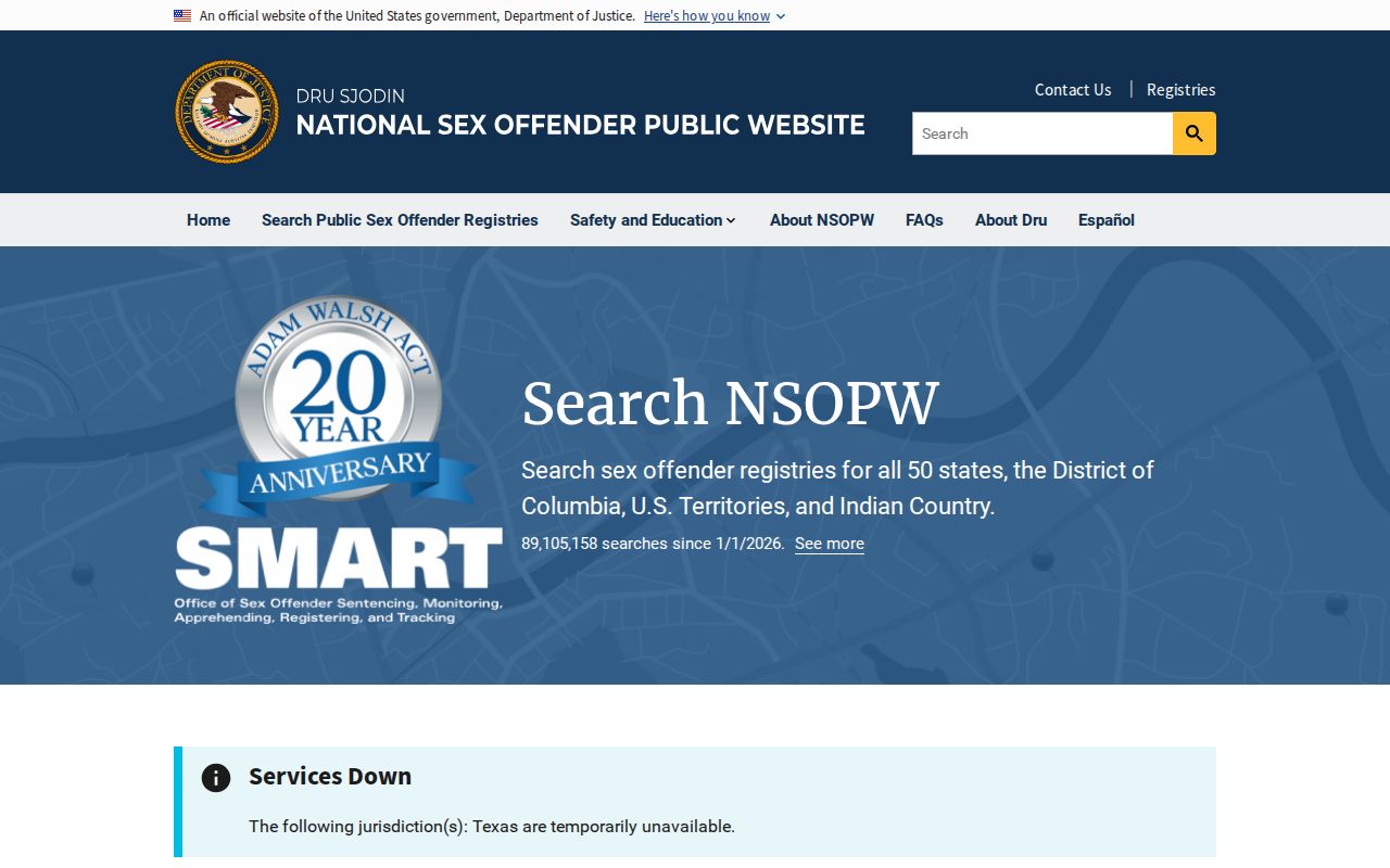 National cross-state sex offender lookup for Wayne County searches